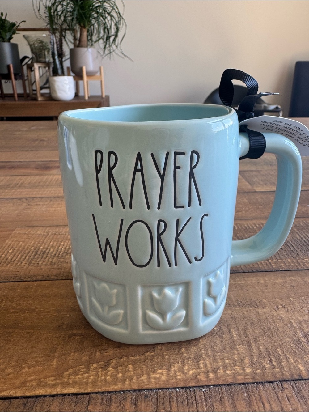 Rae Dunn PRAYER WORKS Etched Tulip Coffee Tea Mug New 2026 Release & NWT